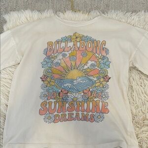 Billabong Cream Graphic Sweatshirt with Sunshine Dream Print